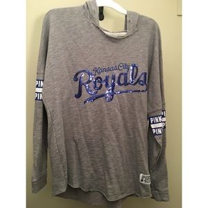 PINK VS Kansa City Royals tunic sweatshirt